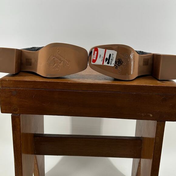 FREE PEOPLE RUBY SHINE Boot NEW Platform Stacked Leather Heel Sz 37 (US 6.5 to 7 - Picture 8 of 11